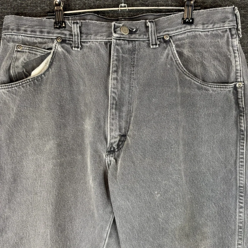 Vintage Wrangler American Hero Mens Regular Fit Gray Denim Jeans 36x32 Baggy Y2K